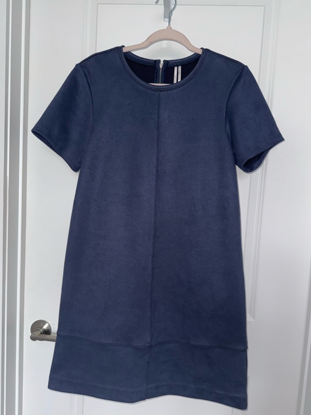 Anthropologie Hayden Sueded Mini Tee Dress In Navy Size Small